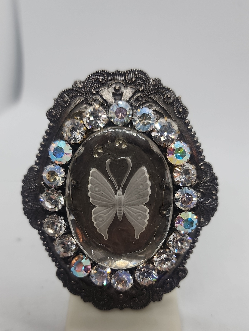 GASOLINE GLAMOUR RHINESTONE BUTTERFLY CAMEO RING 🦋🦋🦋 - Picture 4 of 7